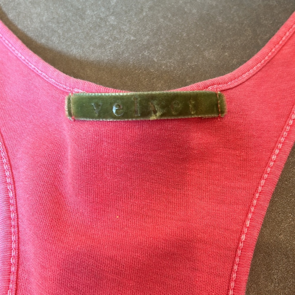 Velvet Long Pink Tank Top - Picture 12 of 13